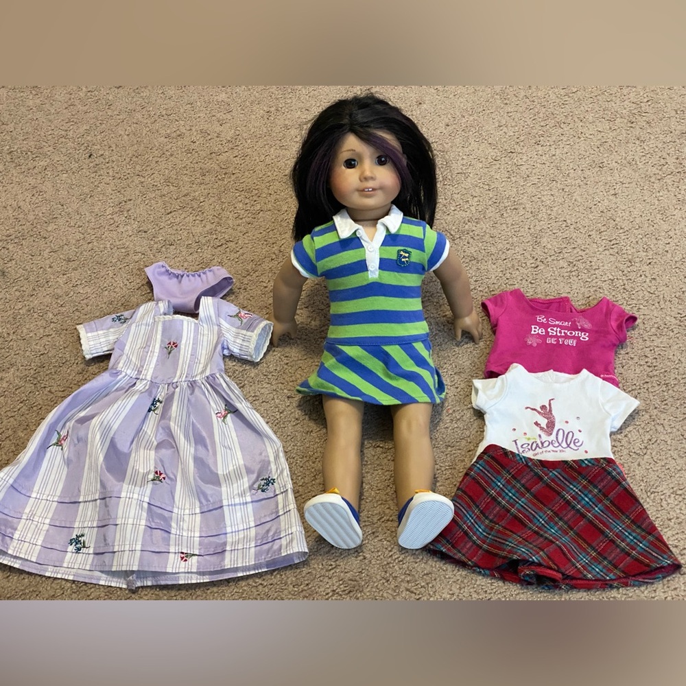 American Girl 18” Doll & doll clothing & shoe bundle